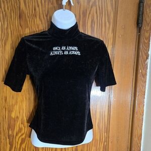 Black Velvet Turtleneck Top